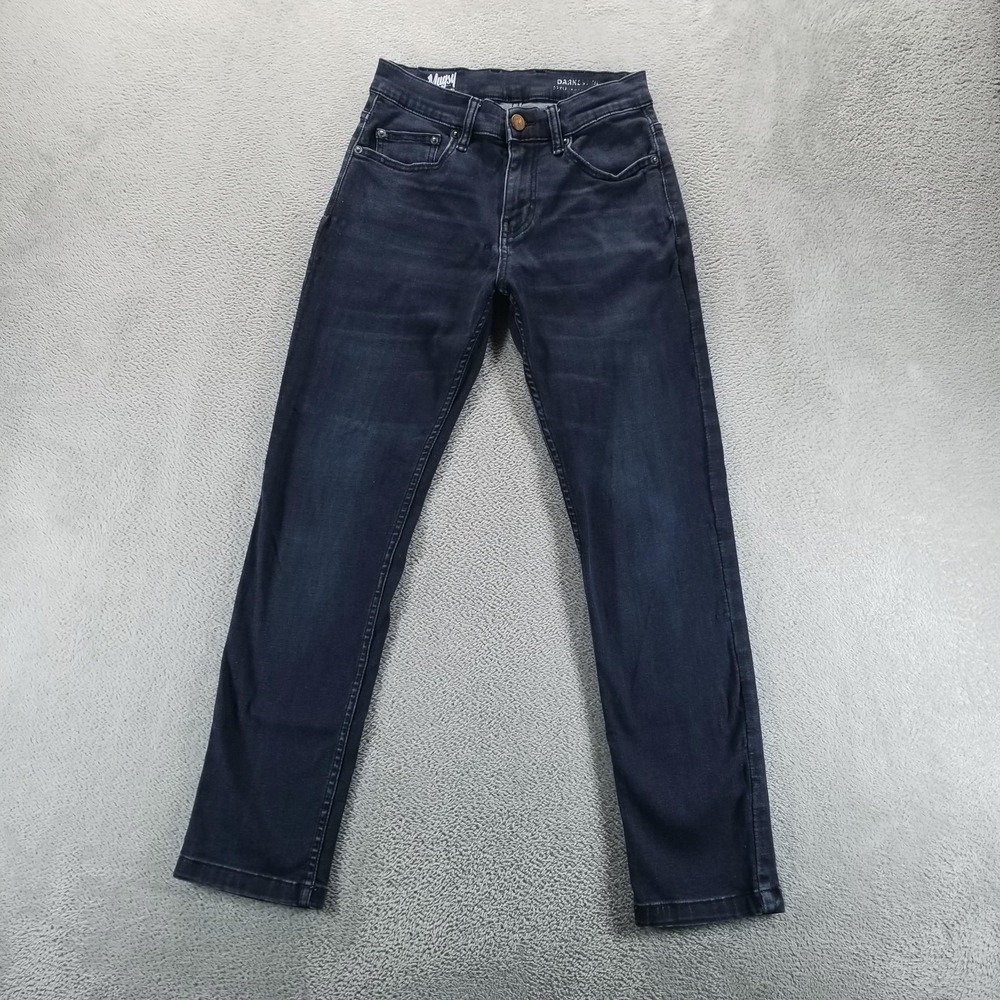 Mugsy Jeans Mens 26x28 Blue Slim Dark Wash Stretch Denim Comfort Casual